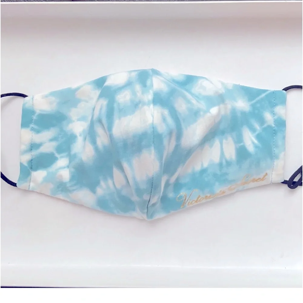 VICTORIAS SECRET REUSABLE FACE MASK tie-dye blue